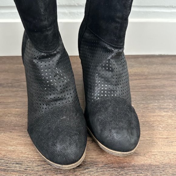 Black Mesh Ankle Boots Size 9 - Picture 3 of 6